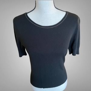 WHBM Short Sleeve Top with Gold details around neck Size XS